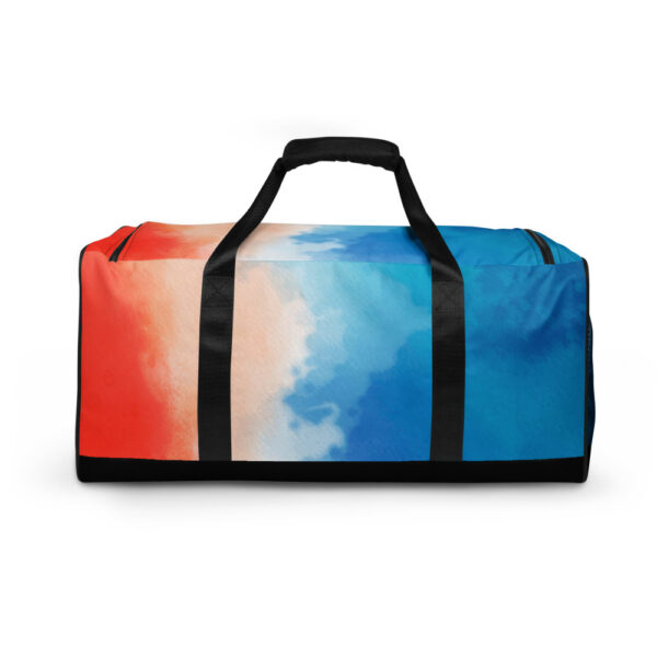 "Orange and Blue Watercolor" Duffle Bag
