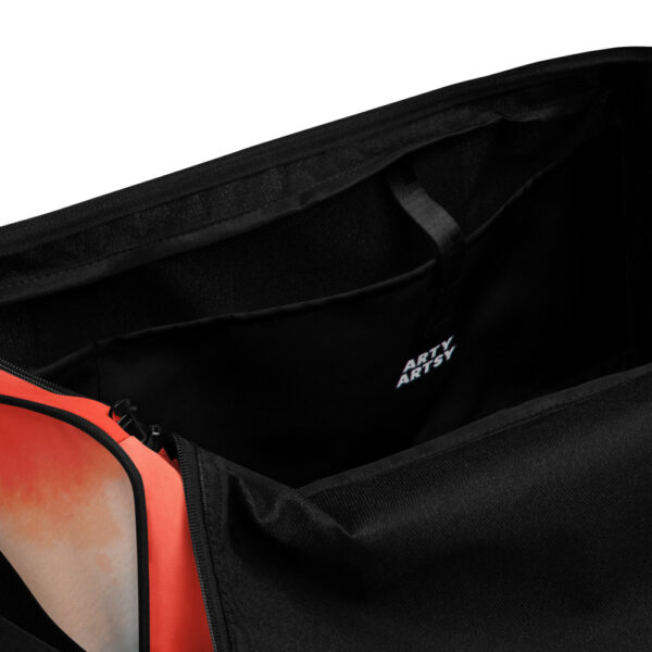 "Orange and Blue Watercolor" Duffle Bag - Image 9