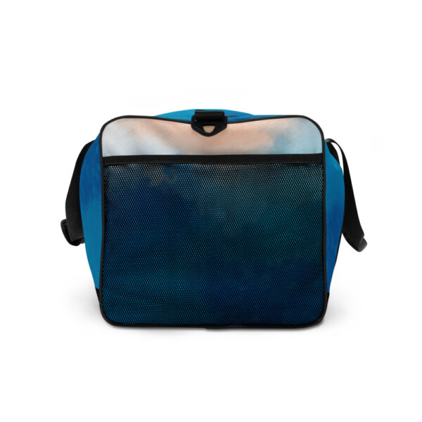 "Orange and Blue Watercolor" Duffle Bag - Image 5