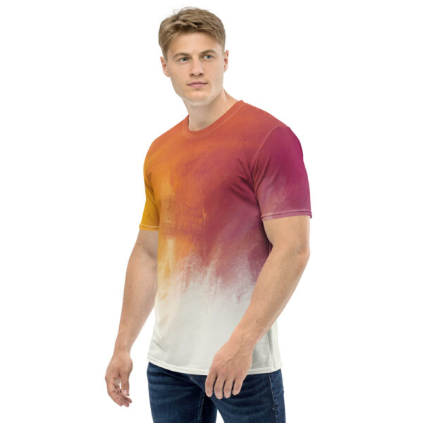 "Watercolor Sunset" Full-Print Men's T-shirt - Image 3