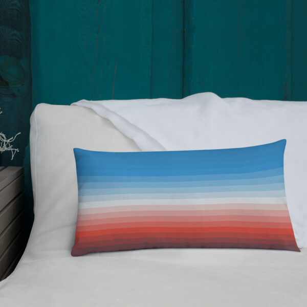 "Red To Blue" Two-Sided Premium Pillow - Image 2