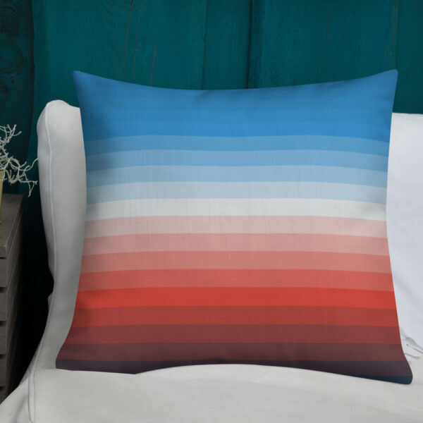 "Red To Blue" Two-Sided Premium Pillow - Image 3