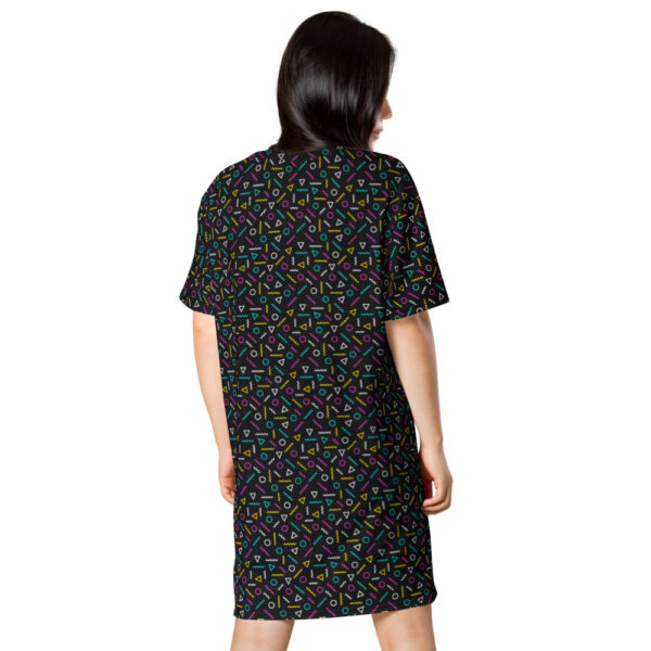 "Neon Squiggles" T-Shirt Dress - Image 2