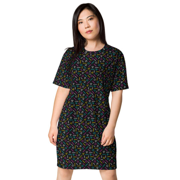 "Neon Squiggles" T-Shirt Dress