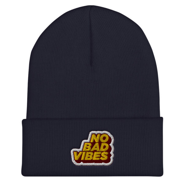 "No Bad Vibes" Cuffed Beanie