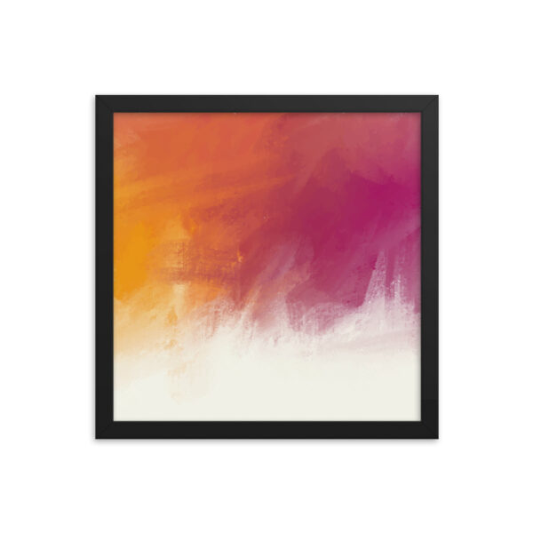 "Watercolor Sunset" Framed Poster - Image 3