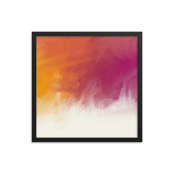 "Watercolor Sunset" Framed Poster - Image 5