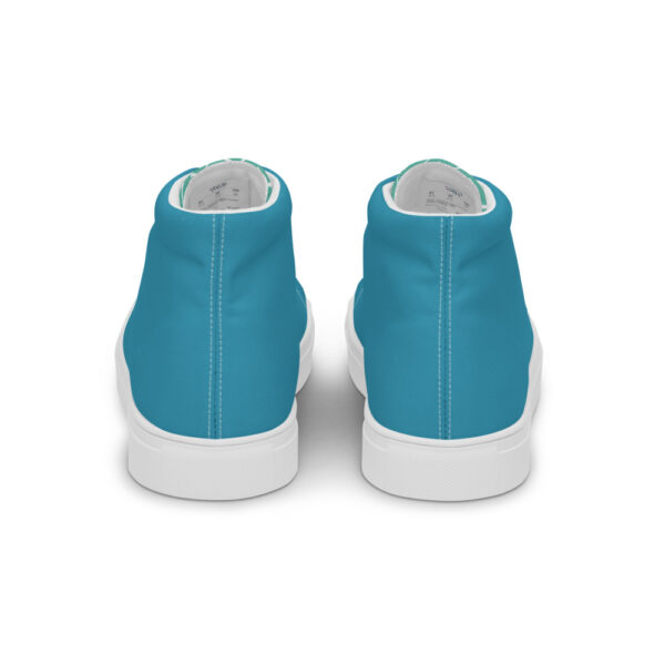 "Blue and Green Sketch" Men’s High Top Canvas Shoes - Image 12