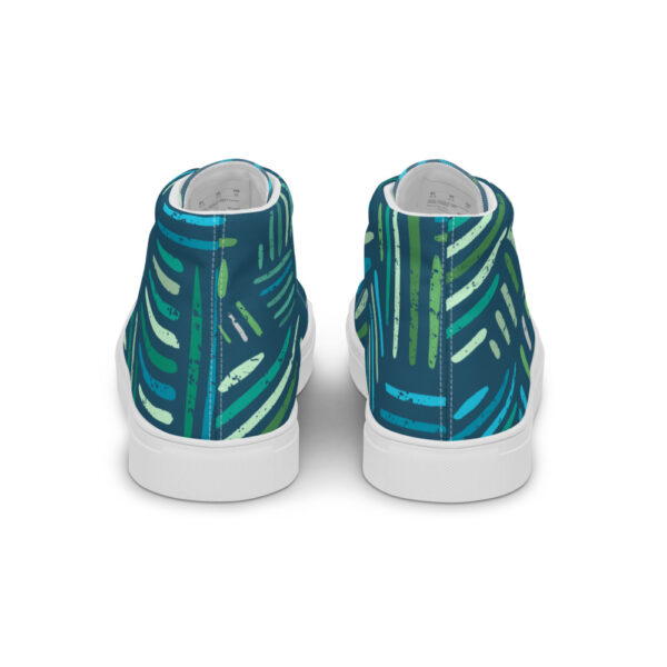 "Painted Leaves" Men’s High Top Canvas Shoes - Image 12