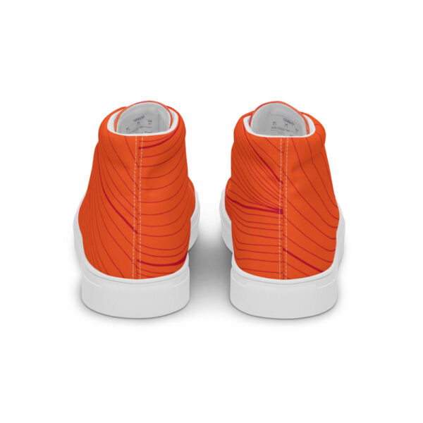 "Orange Wave" Men’s High Top Canvas Shoes - Image 12