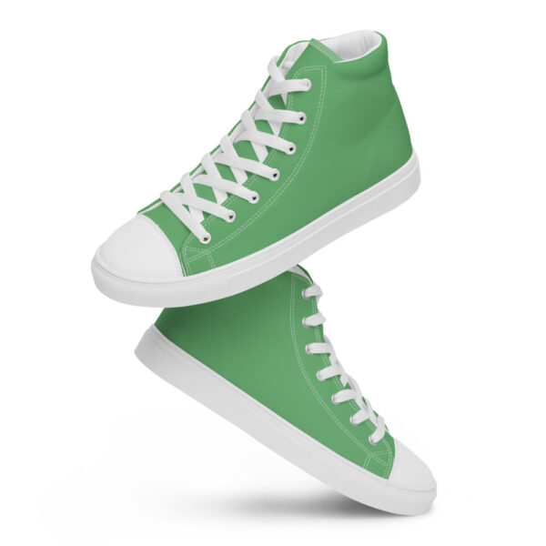 "So Fresh And So Green" Men’s High Top Canvas Shoes - Image 5