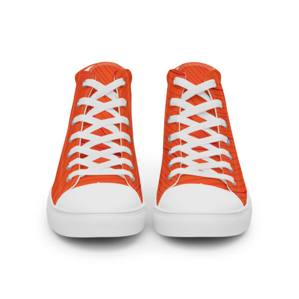 "Orange Wave" Men’s High Top Canvas Shoes