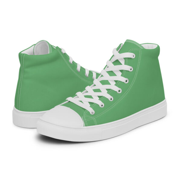 "So Fresh And So Green" Men’s High Top Canvas Shoes - Image 3