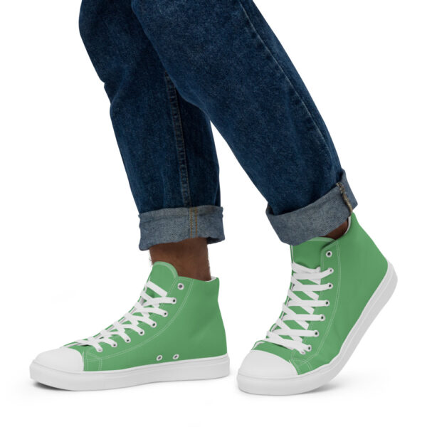 "So Fresh And So Green" Men’s High Top Canvas Shoes - Image 7