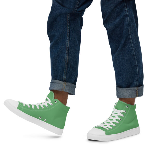 "So Fresh And So Green" Men’s High Top Canvas Shoes - Image 8