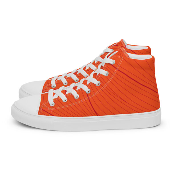 "Orange Wave" Men’s High Top Canvas Shoes - Image 11
