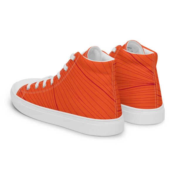 "Orange Wave" Men’s High Top Canvas Shoes - Image 13