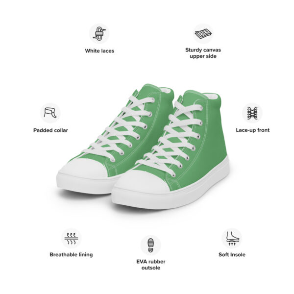 "So Fresh And So Green" Men’s High Top Canvas Shoes - Image 10