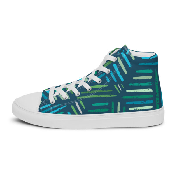 "Painted Leaves" Men’s High Top Canvas Shoes - Image 2
