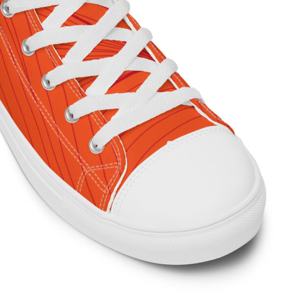 "Orange Wave" Men’s High Top Canvas Shoes - Image 6