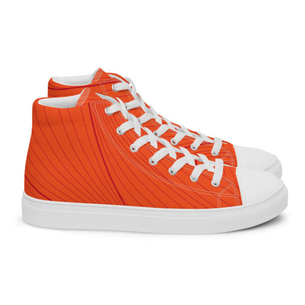 "Orange Wave" Men’s High Top Canvas Shoes - Image 15