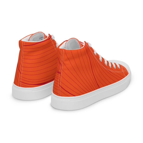 "Orange Wave" Men’s High Top Canvas Shoes - Image 16
