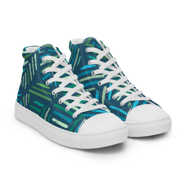 "Painted Leaves" Men’s High Top Canvas Shoes