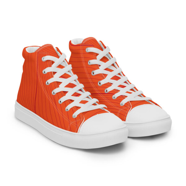 "Orange Wave" Men’s High Top Canvas Shoes - Image 17