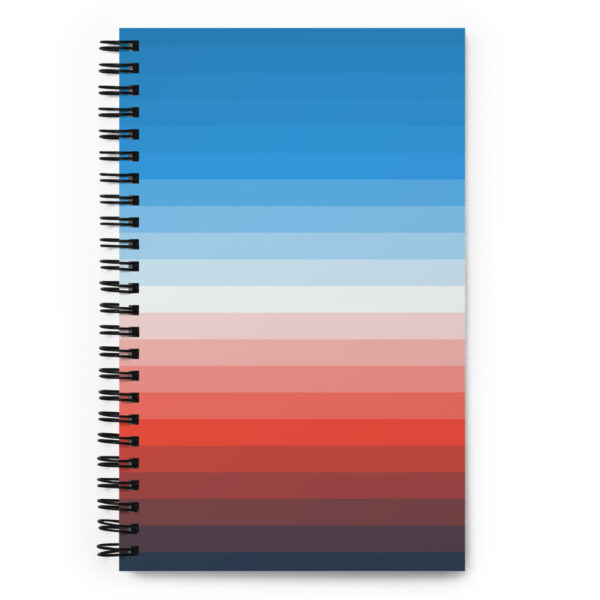 "Red To Blue" Spiral notebook
