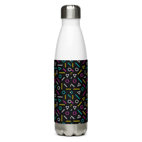 "Neon Squiggles" Stainless Steel Water Bottle - Image 2