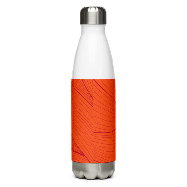 "Orange Wave" Stainless Steel Water Bottle - Image 2