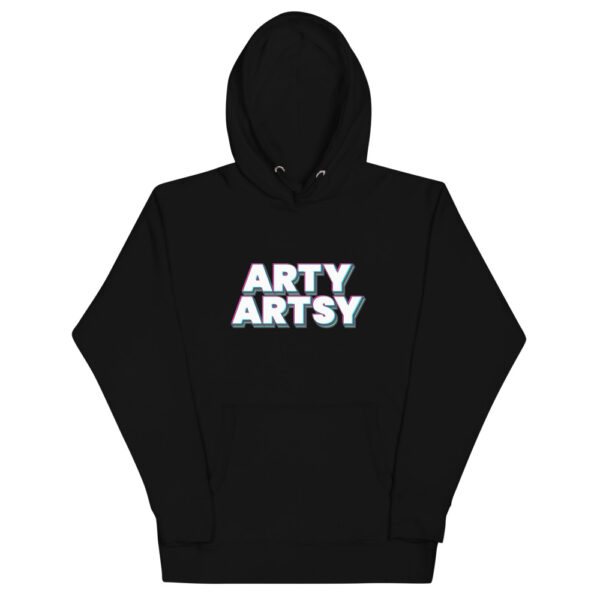 "Arty Artsy" Big Decal Unisex Hoodie - Image 2