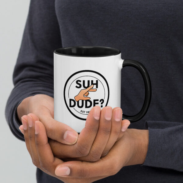 "Suh Dude?" Mug with Color Inside - Image 2