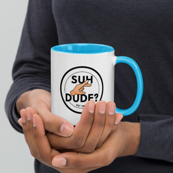 "Suh Dude?" Mug with Color Inside - Image 7