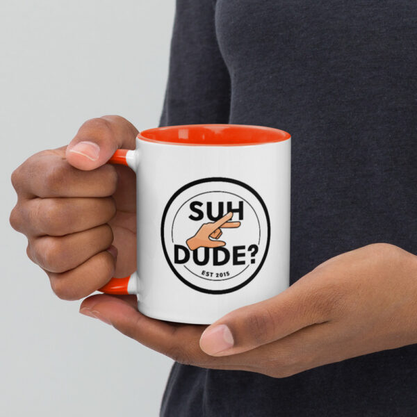 "Suh Dude?" Mug with Color Inside - Image 6