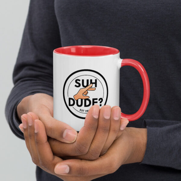 "Suh Dude?" Mug with Color Inside - Image 3