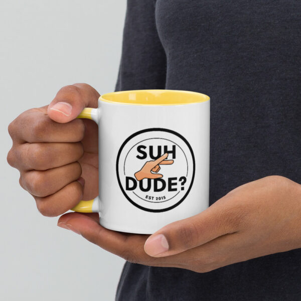 "Suh Dude?" Mug with Color Inside - Image 9