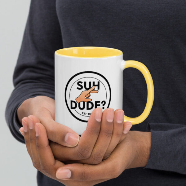 "Suh Dude?" Mug with Color Inside - Image 10