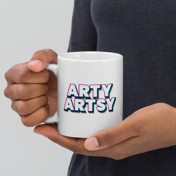 "Arty Artsy" Glossy Mug - Image 6