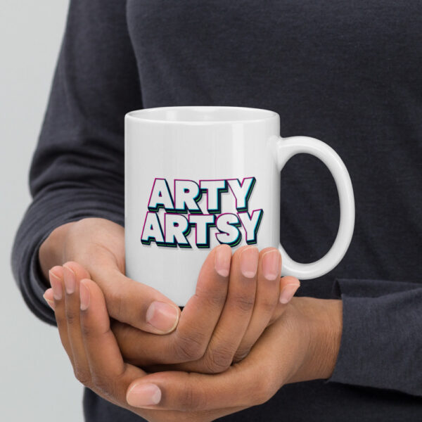 "Arty Artsy" Glossy Mug - Image 5