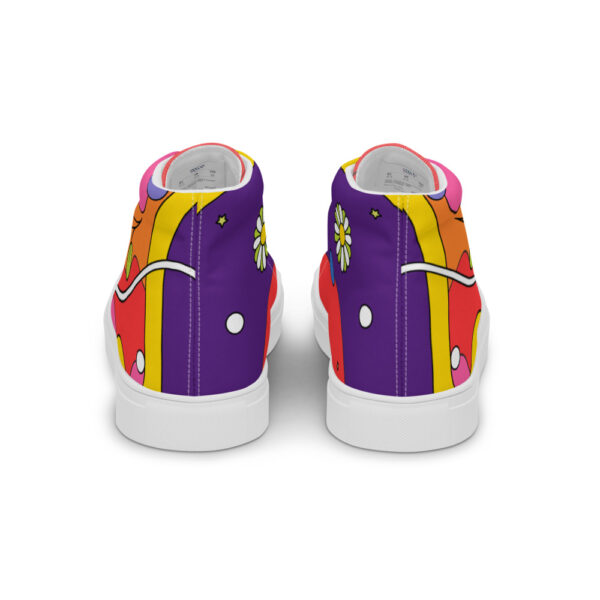 "Waves of Flowers" Women’s High Top Canvas Shoes - Image 17