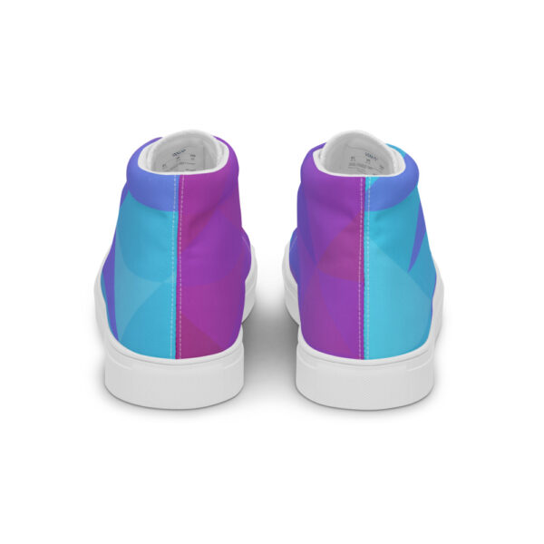 "Geometric Gradient" Women’s High Top Canvas Shoes - Image 16