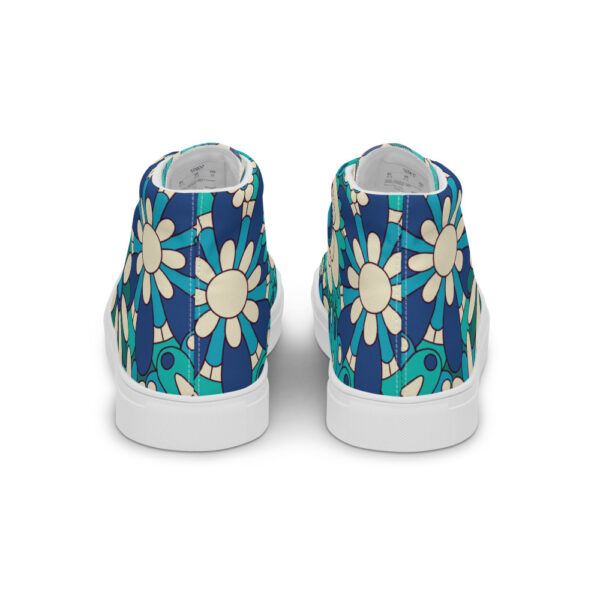 "Flowers In Blue" Women’s High Top Canvas Shoes - Image 12