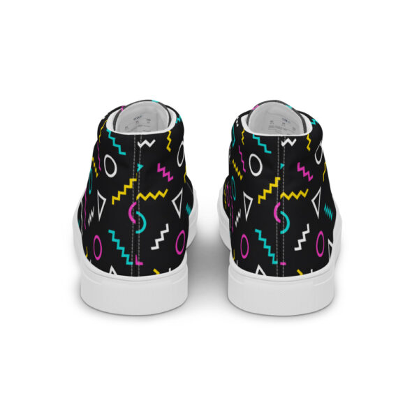"Neon Squiggles" Women’s High Top Canvas Shoes - Image 12