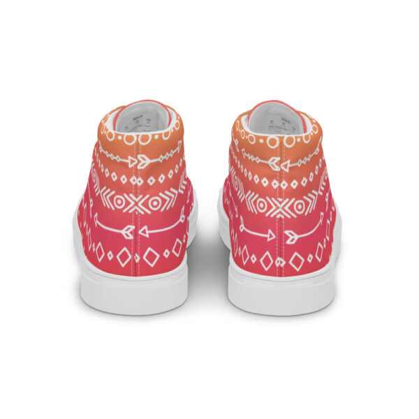 "Hand Drawn Pattern" Colorful Women’s High Top Canvas Shoes - Image 18
