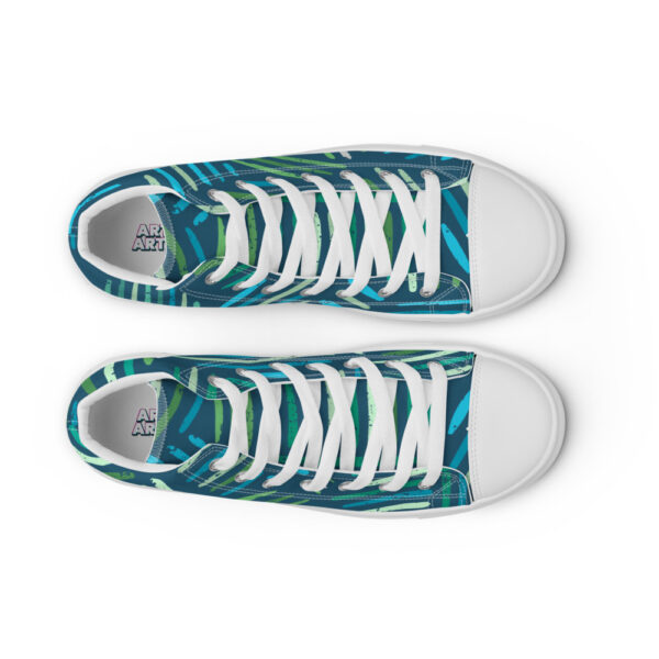 "Painted Leaves" Women’s High Top Canvas Shoes - Image 2