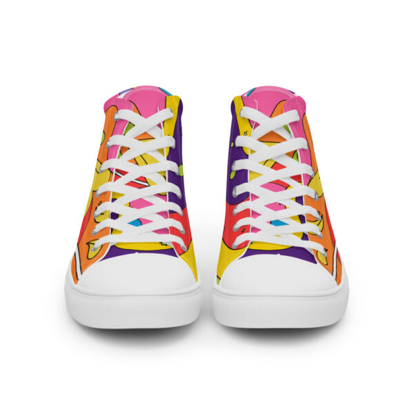 "Waves of Flowers" Women’s High Top Canvas Shoes - Image 15