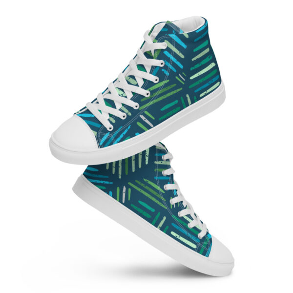 "Painted Leaves" Women’s High Top Canvas Shoes - Image 14