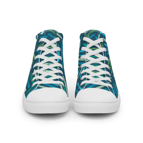 "Painted Leaves" Women’s High Top Canvas Shoes - Image 3
