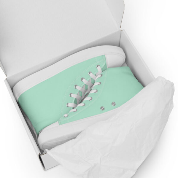 "Robin's Egg" Women’s High Top Canvas Shoes - Image 5